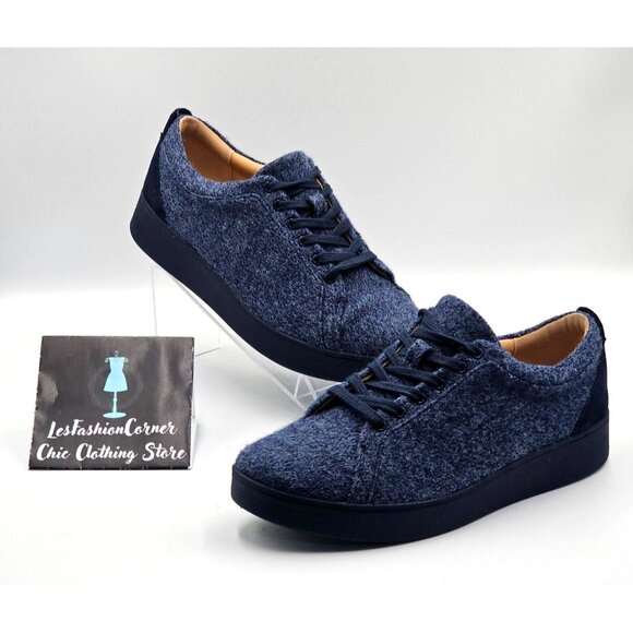 Fitflop Women's Blue Merino Wool Rally E01 Sneaker in Love Size 9 2405 - Picture 5 of 16